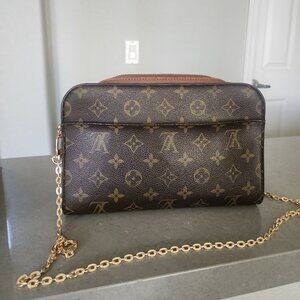 Authentic LV Monogram Clutch converted to Crossbody or shoulder bag